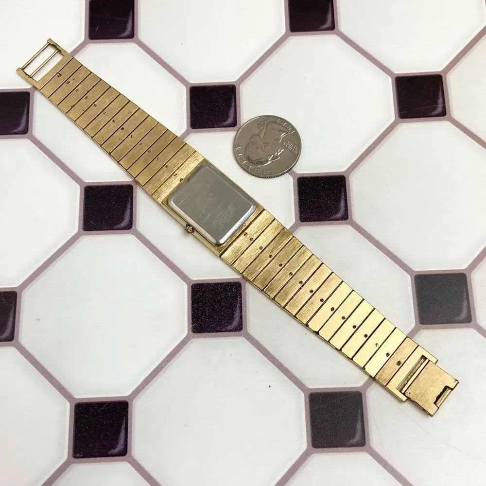 Vintage Belair Diamond Accented Black Dial Men’s Unisex Dress Watch